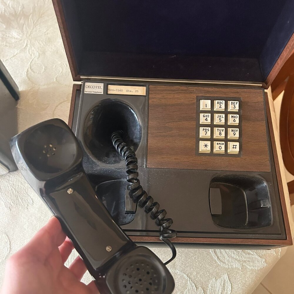 Vintage Deco-Tel Personal Telephone Executive Phone in a Box Touchtone Land Line
